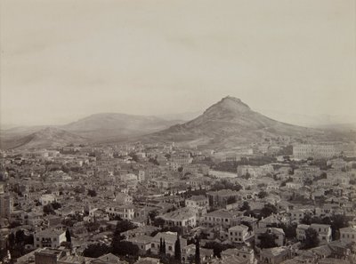 Blick auf Athen von der Akropolis mit dem Lykabettus-Hügel im Hintergrund von Francis Frith